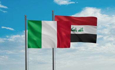 Iraq and Italy flag