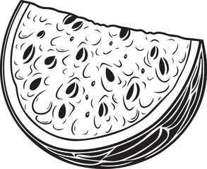 watermelon drawing watermelon coloring page for kids ready to print A3 size editable