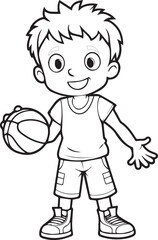 drawing of boy playing basketball educational drawings for kids preschool coloring pages black and white coloring book,iso size,eps