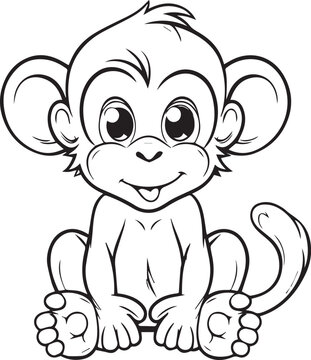 educational coloring pages for kids,monkey coloring page animal drawings monkey coloring pages iso size ready print,monkey drawing