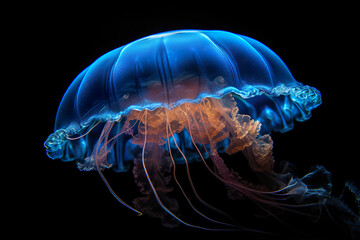 Bioluminescent Jellyfish. Generative AI