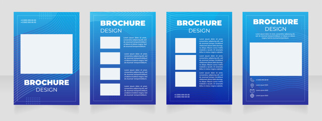 Visual content creation conference blank brochure layout design. Vertical poster template set with empty copy space for text. Premade corporate reports collection. Editable flyer paper pages