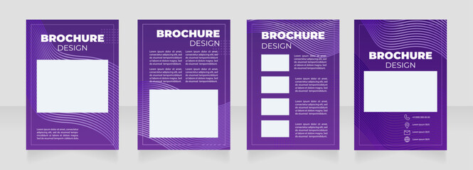 Digital graphics creation course blank brochure layout design. Vertical poster template set with empty copy space for text. Premade corporate reports collection. Editable flyer paper pages
