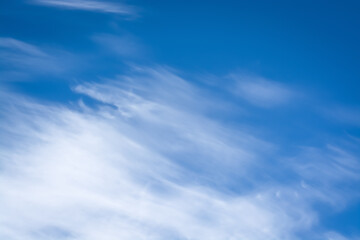 Background with blue sky and white cirrus clouds