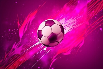 Soccer illustration. Background and template of football game banner and poster. Generative AI