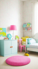 interior childrens room coordinate stylish background Home decor apartment hotel House living