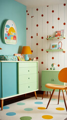 interior childrens room coordinate stylish background Home decor apartment hotel House living