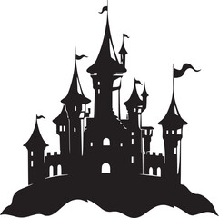 Castle silhouette, Vector Illustration, SVG © Dmytro