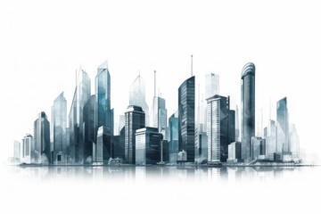 Fototapeta na wymiar panorama city illustration material
