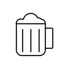 Beer line icon, logo vector