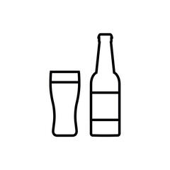 Beer line icon, logo vector