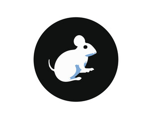 white mouse on a black