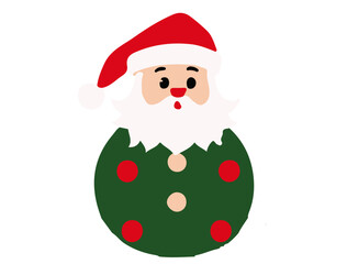 santa claus with christmas ball