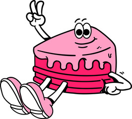 Hand drawn vector illustration of Party Decoration Retro Cartoon Art Style | Logo, Icon, Visual Identity, Asset