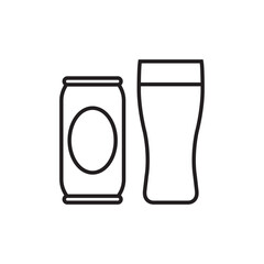 Beer line icon, logo vector