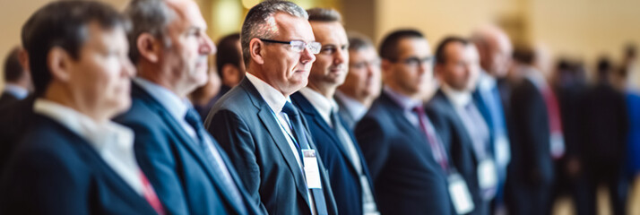 Symposium on business and entrepreneurship. Blurred Business people at a conference. Audience in the conference room. digital ai