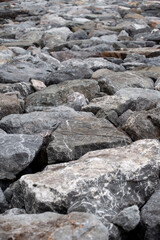 Fototapeta na wymiar Nature stone on the ground at coast.