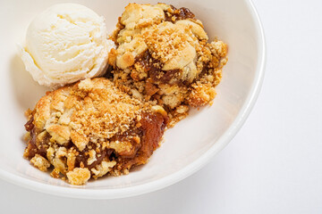 ice cream ball with salted caramel