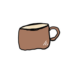  illustration brown coffee mug cup of coffee