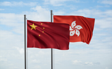 Hong Kong and China flag