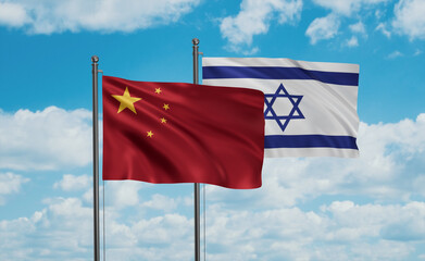 Israel and China flag