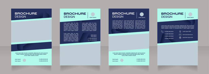 Marketing in biotech industry blank brochure design. Template set with copy space for text. Premade corporate reports collection. Editable 4 paper pages. Syne Bold, Arial Regular fonts used