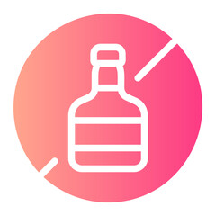 no alcohol gradient icon