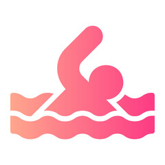 swimming gradient icon