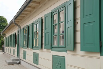 The oldest wooden building in Skierniewice, built in the second half of the 19th century, where...