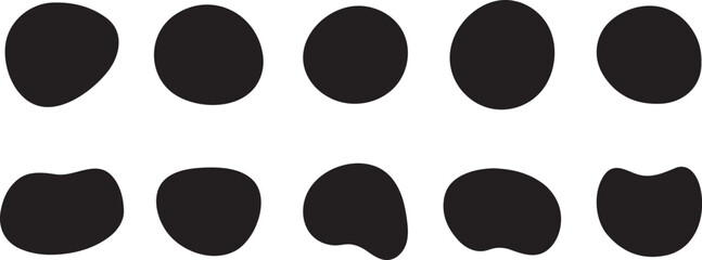 かわいい抽象的なゆるゆるフレーム　Set of cute abstract