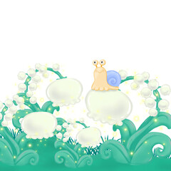 Pretty lilies of valley