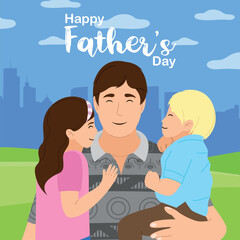 Fototapeta premium postcard father day