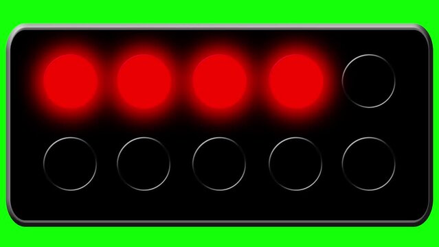 start light finish race motor racing car race race animation green screen start light