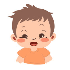 Cute Baby Face Illustration