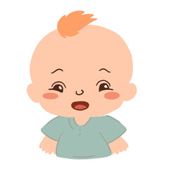 Cute Baby Face Illustration