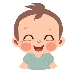 Cute Baby Face Illustration