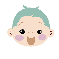 Cute Baby Face Illustration