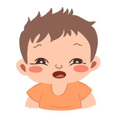 Cute Baby Face Illustration