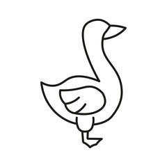 goose icon in flat outline style.