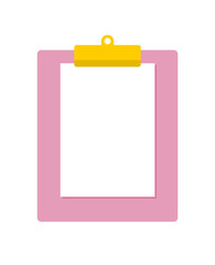 Isolated vector blank clipboard paper
