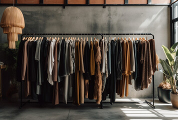 Clothing Rack in Shop