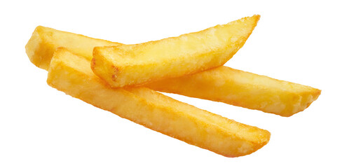 Delicious potato fries cut out