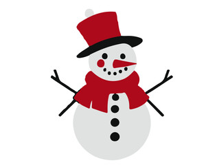 snowman isolated on white background