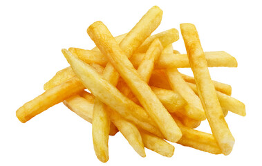 Delicious potato fries cut out