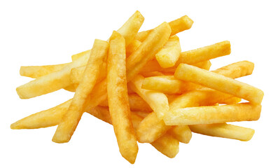 Delicious potato fries cut out