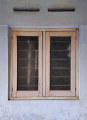 Front view of a classic window. 