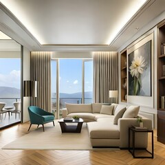 Fototapeta premium living room interior