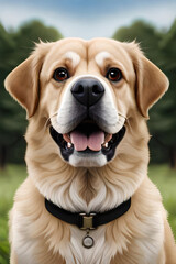 Cute dog. AI generated illustration