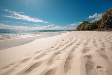 broad beach background with white sand - obrazy, fototapety, plakaty