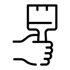 paint brush line icon